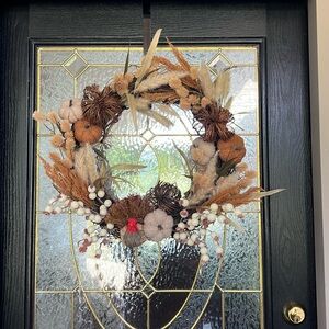 24” Thanksgiving / Fall Wreath. Made by me. grapevine.